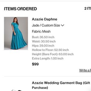 Azazie Daphne Jade Mesh Gown